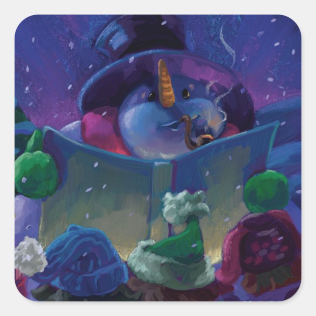 Adesivo Quadrado Leitura de Tempo Inteiro (Frente)