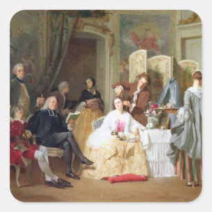 Adesivo Quadrado Leitura "Manon Lescaut" de Prevost do Abbe, 1856