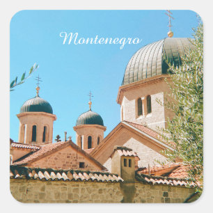 Adesivo Quadrado lembrança de viagem Kotor, Montenegro