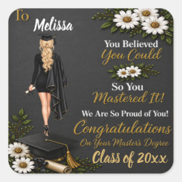 Adesivo Quadrado Lembrança Personalizada de Formatura