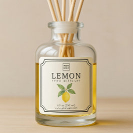Adesivo Quadrado Lemon Reed Diffuser Label
