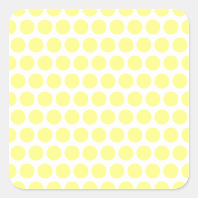 Adesivo Quadrado Lemon Sherbet Pontos Polka (Frente)