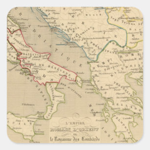 Adesivo Quadrado L'Empire Romano d'Orient, Lombards do DES de