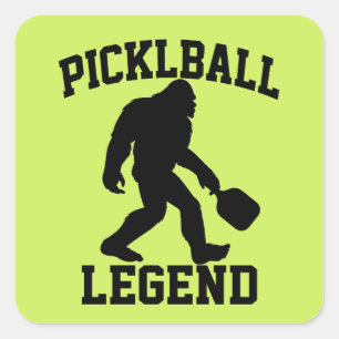 Adesivo Quadrado Lenda Engraçada do Bigfoot no Pickleball