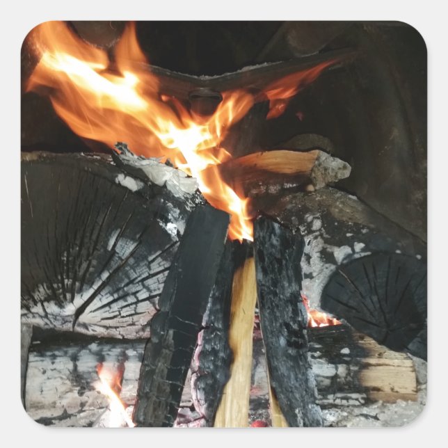 Adesivo Quadrado Lenha (Frente)