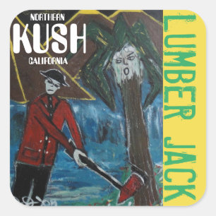 ADESIVO QUADRADO LENHADOR KUSH