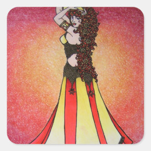 Adesivo Quadrado Leo Belly Dancer