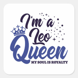 Adesivo Quadrado Leo Birthday Queen Astrology Zodiac Sinal Soul