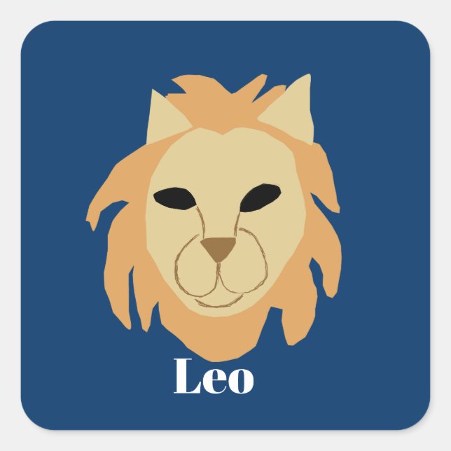 Adesivo Quadrado Leo Lion, (Frente)
