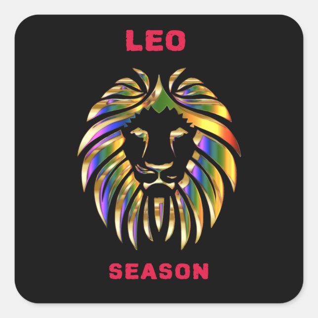 Adesivo Quadrado Leo Season (Frente)