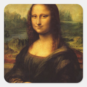 Adesivo Quadrado Leonardo da Vinci, Monalisa