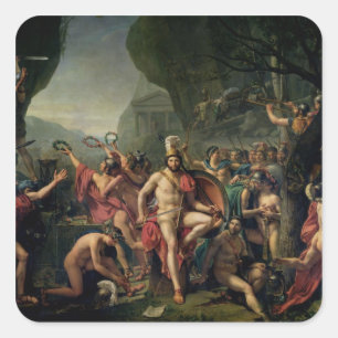 Adesivo Quadrado Leonidas em Thermopylae, 480 BC, 1814