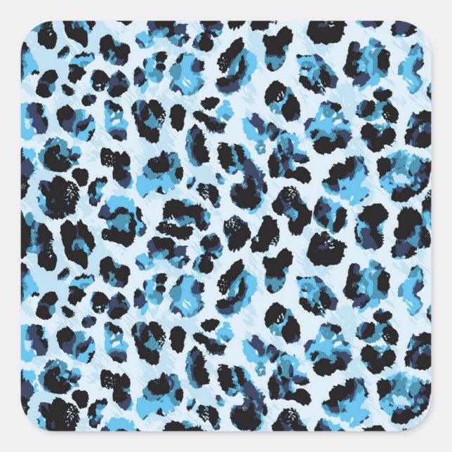 Adesivo Quadrado Leopard Cheetah Skin: Watercolor Vintage Tie Dye (Frente)