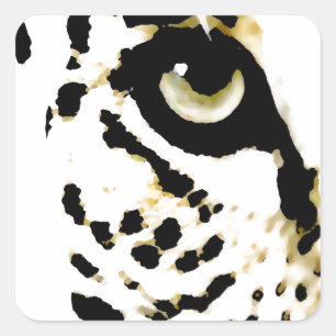 Adesivo Quadrado Leopardo Eye