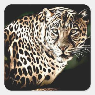 Adesivo Quadrado Leopardo-Stickers