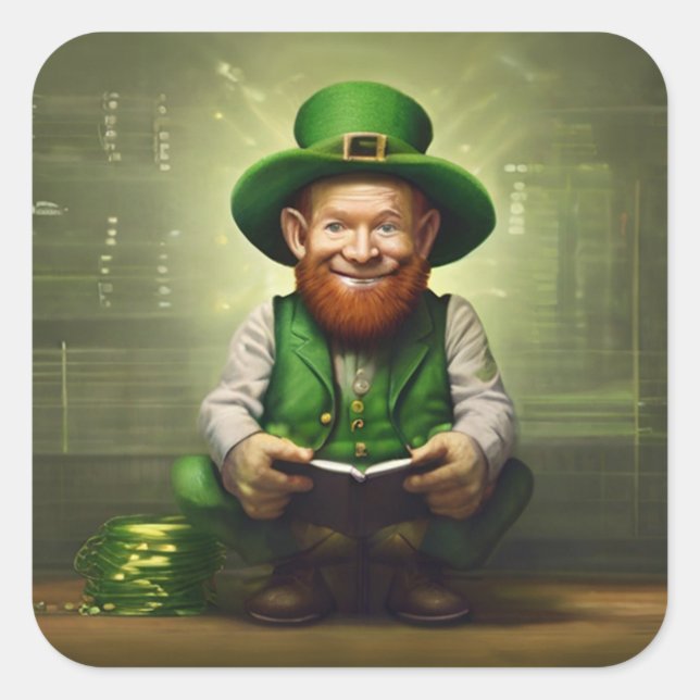 Adesivo Quadrado Leprechaun Digital Replechaun (Frente)