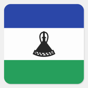 Adesivo Quadrado Lesoto Flag Sticker