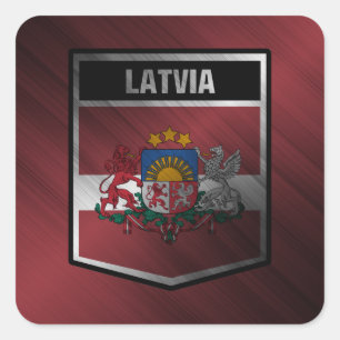 Adesivo Quadrado Letónia