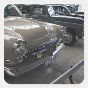 Adesivo Quadrado Letônia, Riga, Riga Motor Museum, anos 60