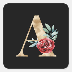 Adesivo Quadrado Letra adesiva A das iniciais dos feriados