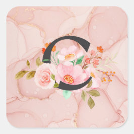 Adesivo Quadrado Letra C