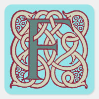 Letra Celtic Knot monograma inicial F