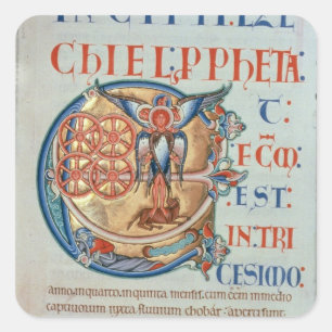 Adesivo Quadrado Letra inicial "E" e factum est