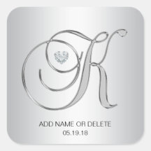 Letra Inicial Monograma Elegante Personalizada