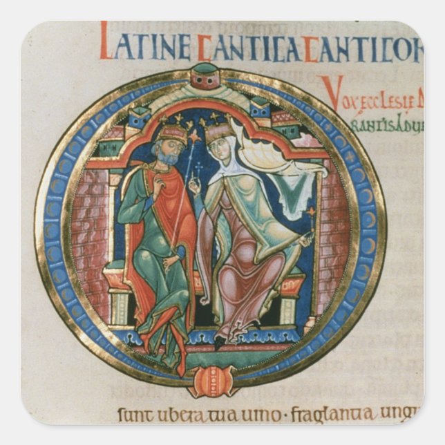 Adesivo Quadrado Letra inicial 'O' Osculatur me - Deixe-me beijar (Frente)