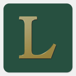 Adesivo Quadrado Letra L Dourada Praça Sticker