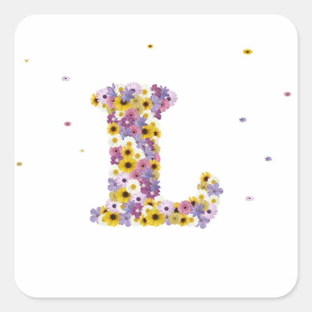 Adesivo Quadrado Letra lente L (Frente)