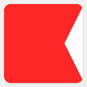 Adesivo Quadrado Letra náutica B do sinal da bandeira (bravo)