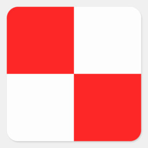 Adesivo Quadrado Letra náutica U do sinal da bandeira (uniforme)