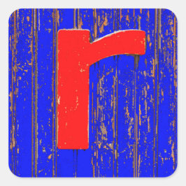 Adesivo Quadrado Letra r