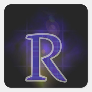Adesivo Quadrado Letra R