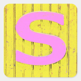 Adesivo Quadrado Letra s