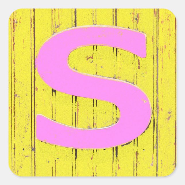 Adesivo Quadrado Letra s (Frente)