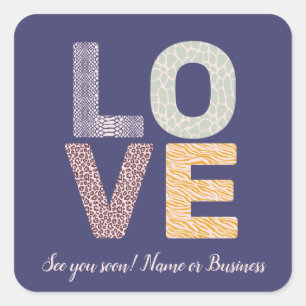 Adesivo Quadrado Letras de Fotografias Personalizáveis do Tema do