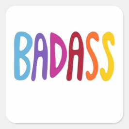 Adesivo Quadrado Letras Divertidas Coloridas e Iradas