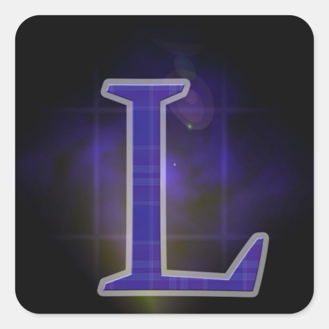 Adesivo Quadrado Letter L (Frente)