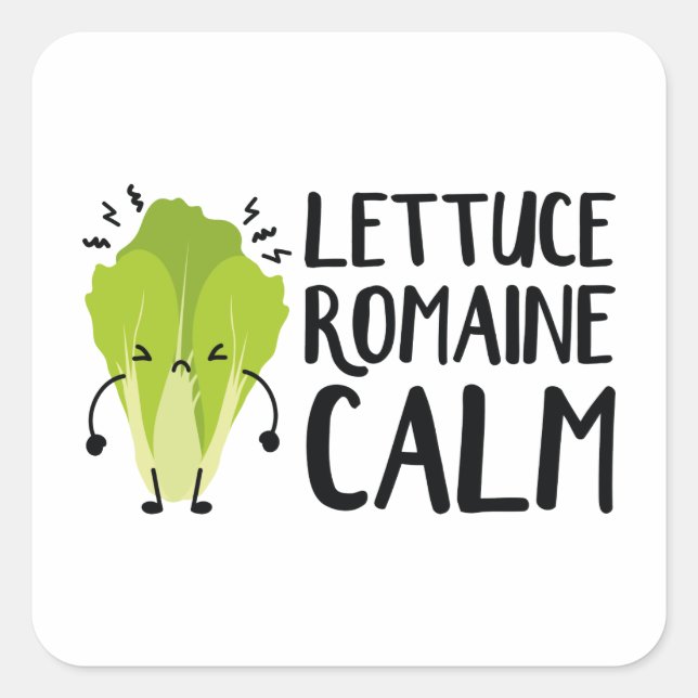 Adesivo Quadrado Lettuce Romaine Calm (Frente)
