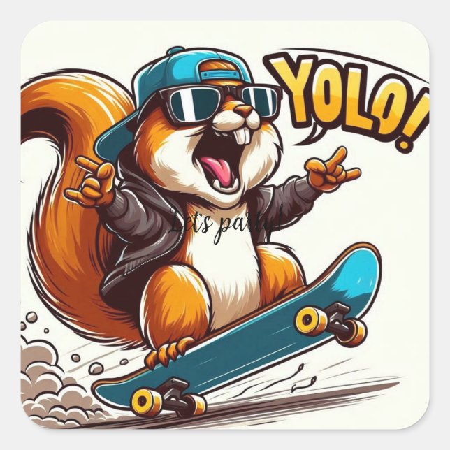 Adesivo Quadrado leuke sticker om items te personaliseren (Frente)