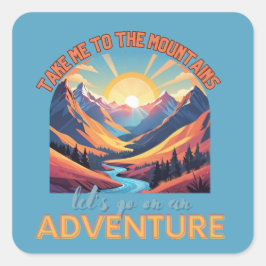 Adesivo Quadrado Leve-me às montanhas