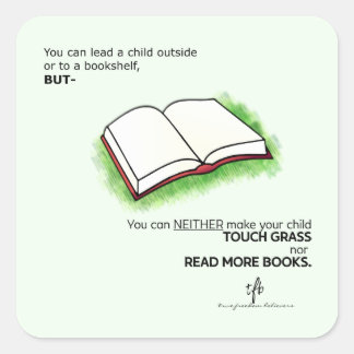 Adesivo Quadrado Leve uma criança para fora ou para uma estante de