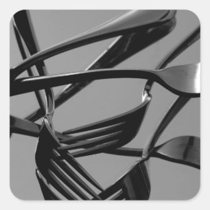 Adesivo Quadrado Levitação do garfo