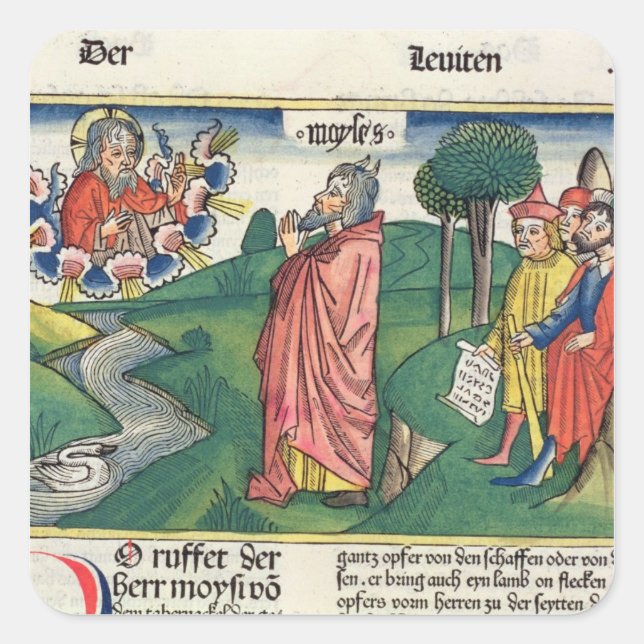 Adesivo Quadrado Leviticus 1 1-7 A Lei das Ofertas, do "Nu (Frente)