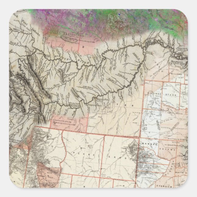 Adesivo Quadrado Lewis e Clark (Frente)