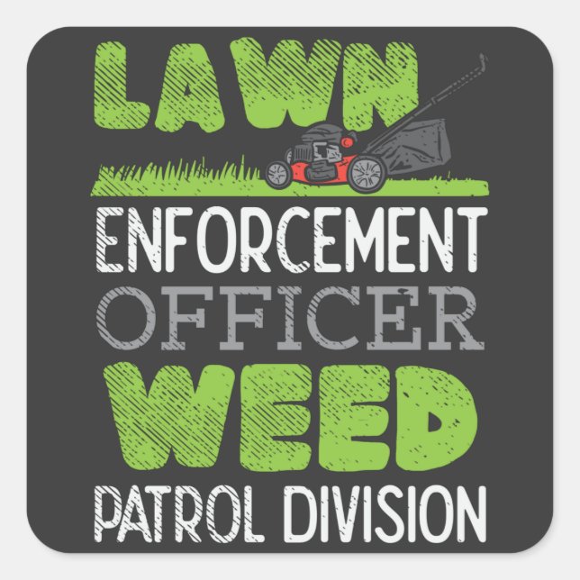 Adesivo Quadrado Lewn Mower (Frente)