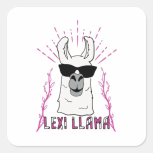 Adesivo Quadrado Lexi Llama