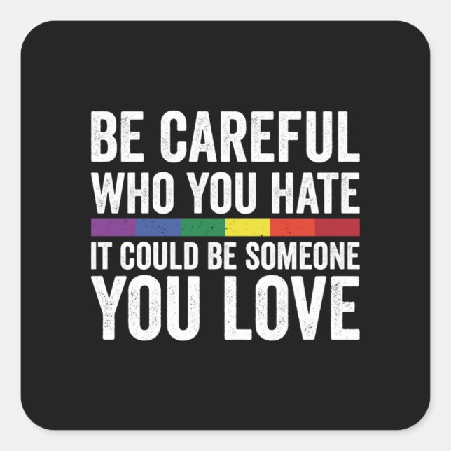 Adesivo Quadrado LGBT Amor â  ⎪  (Frente)